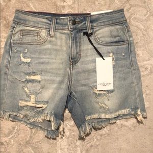 NWT Carly Jean Los Angeles Denim Larsen Shorts
